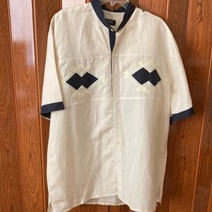 Pedro Bernat Mens Shirt With Short Sleeves and Camp collar Size WWL Big and Tall
